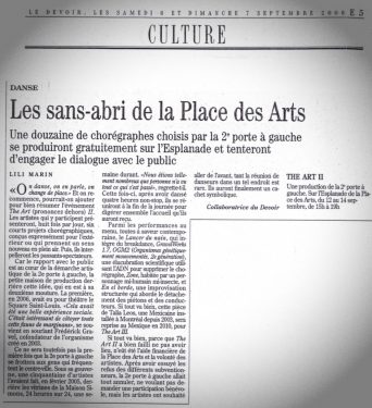 2008_The-Art-prononcez-dehors-2_Le-Devoir_lili-marin_07-09-2008_920px